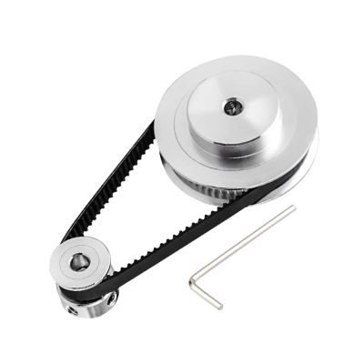 2GT Pulley for gt2 Synchronous Pulley Belt Kit 60Teeth 20Teeth 1:3 Reduction Ratio Mechanical Transmission Assembly Bandwidth 6mm(200mm Belt,60T5B 20T8B)