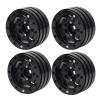 4pcs RC Beadlock Rim 1.9 Inch 12mm Hex CNC Aluminum Alloy Wheel Hub, RC Crawler Beadlock Wheel Rim Set with Screws for 1/10 Scale SCX10 Off - Road Vehicles (Black) view 3