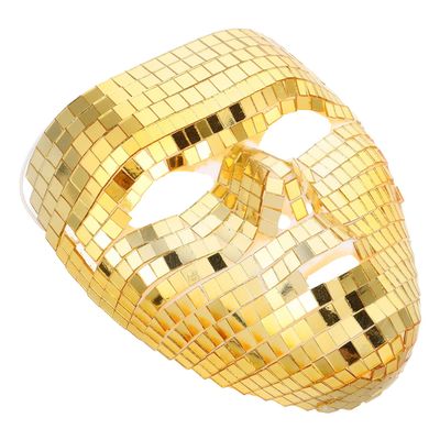 Abaodam Disco Ball Mirror Mask for Women Halloween Glitter Face Cover Masquerade Party Costume Accessory Sparkly Birthday Celebration