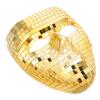Abaodam Disco Ball Mirror Mask for Women Halloween Glitter Face Cover Masquerade Party Costume Accessory Sparkly Birthday Celebration view 1