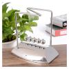 18cm Newton's Cradle, Steel Pendulum Balance Balls Desk Ornament, Metal & PVC Structure, Easy Assembly, Physics Educational Stress Relief Decor for Office, Classroom and Library view 1