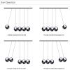 18cm Newton's Cradle, Steel Pendulum Balance Balls Desk Ornament, Metal & PVC Structure, Easy Assembly, Physics Educational Stress Relief Decor for Office, Classroom and Library view 4