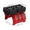 40-42mm Brushless Motor Cooling Fan Dual Fan Motor Heatsink, RC Car Radiator with Dual 30mm Fans, Aluminum Alloy Heat Dissipation System for 1/8 Remote Control Car (Red) view 3