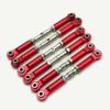 6pcs Stainless Steel Adjustable Steering Links 88mm Camber Links 80mm Rear Camber Links 71mm with Aluminum Ends Red for Traxxas 1/8 Jato 4x4 9027 9029 9028 view 1