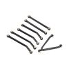 1/24 RC Car Chassis Link Rod, Aluminum Alloy Pull Rods for LWB 133.7mm Axial SCX24 RC Car, Wear Resistant High Accuracy Chassis Links Set with Screws for AXI00001 C10 JLU (Black) view 3