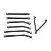 1/24 RC Car Chassis Link Rod, Aluminum Alloy Pull Rods for LWB 133.7mm Axial SCX24 RC Car, Wear Resistant High Accuracy Chassis Links Set with Screws for AXI00001 C10 JLU (Black) view 4
