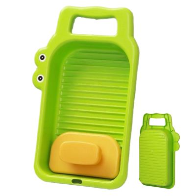 Mini Washing Board - Handheld Crocodile Laundry Pad | Portable Manual Interactive Multi Functional Kids Training Hand Wash Board For Dorm Travel Camping Home School