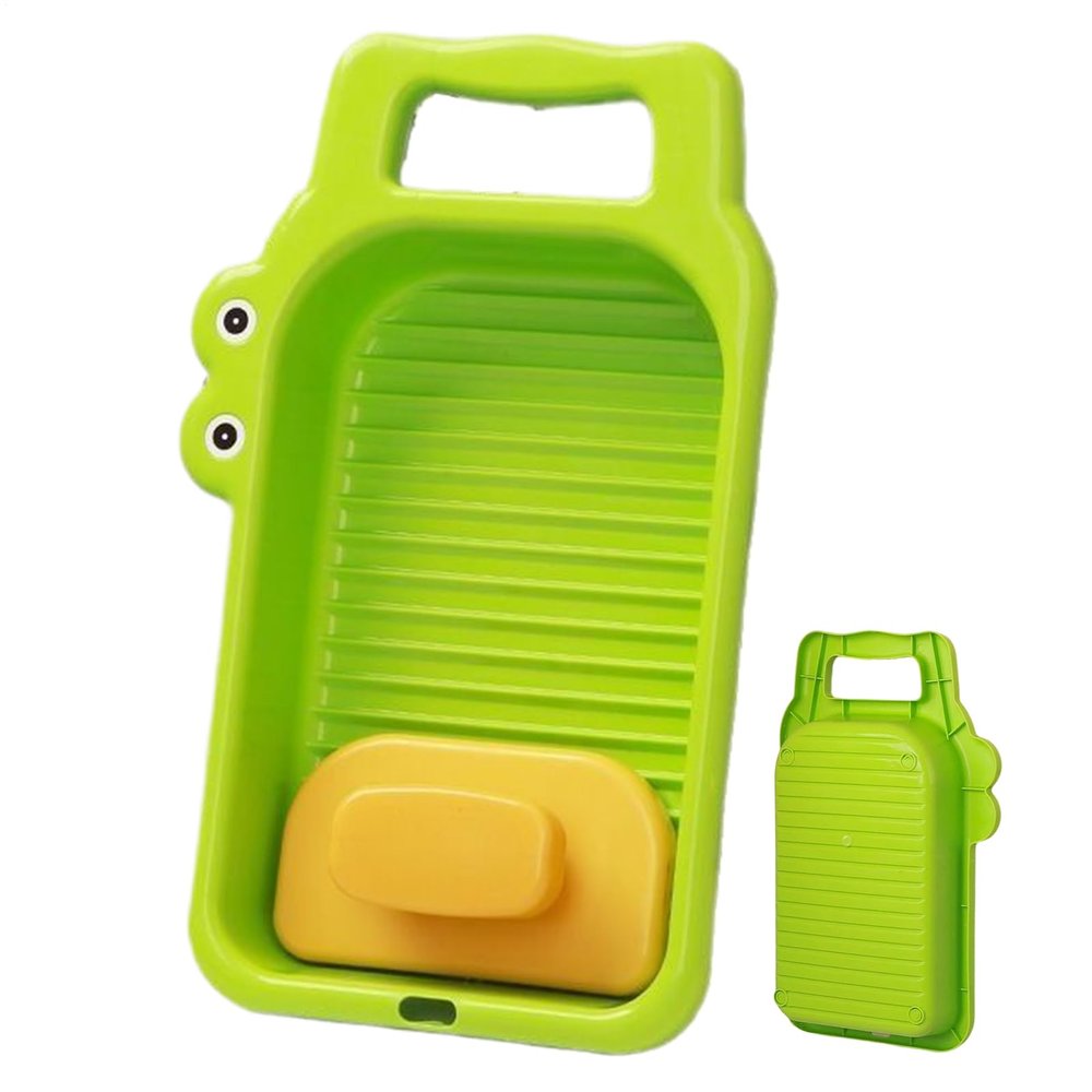 Mini Washing Board - Handheld Crocodile Laundry Pad | Portable Manual Interactive Multi Functional Kids Training Hand Wash Board For Dorm Travel Camping Home School