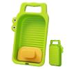 Mini Washing Board - Handheld Crocodile Laundry Pad | Portable Manual Interactive Multi Functional Kids Training Hand Wash Board For Dorm Travel Camping Home School view 1