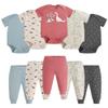 Pcbabyn Infant Unisex Baby Bodysuit and Pant Sets Dinosaur 10-pcs Cotton Soft Newborn Boy Girl Clothes Outfits Toddler Clothing Sets for 3 6 Months view 1