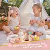 Wooden Tea Set for Toddlers 3-5 20PCS Tea Party Set with Storage Bag Kids Play Tea Set for 3 Year Old Birthday Gift view 4