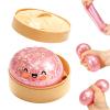 2026 New Glitter Dumpling Soft Box, Stress Relief, Soft Squeeze Decompression Dough, Glitter Dumpling Soft for Stress Relief (Transparent Pink) view 1