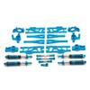 11-Piece Metal RC Suspension & Steering Parts Set Includes Swing Arms, Steering Cups, Shock Absorbers Compatible with 1/10 & 1/12 Scale Off-Road RC Cars(Blue) view 1