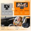 2026 Upgraded Dual Baby Car Camera for 2 Kids[1280P IPS & 940nm IR Night Vision] 360 Rotation & 150 Wide View Rear Facing Baby Car Backseat Monitor Fits Cars/SUVs/Trucks view 3