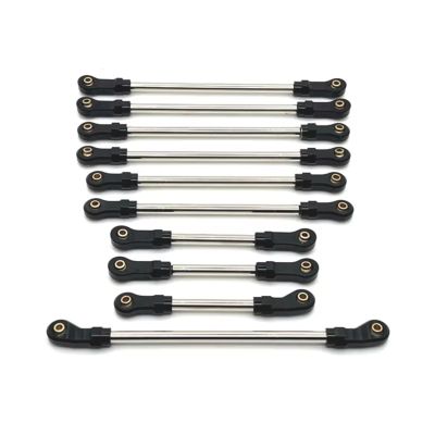 AQWBTYD Compatible with WLtoys 104006 104010 104020 104026 1/10 RC Car Upgrade Replacement Parts Accessories Metal Full Car Tie Rod RC Assortment(Black)