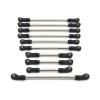 AQWBTYD Compatible with WLtoys 104006 104010 104020 104026 1/10 RC Car Upgrade Replacement Parts Accessories Metal Full Car Tie Rod RC Assortment(Black) view 1