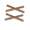 Kamipita Cross X Mini Type, 1.96 * 0.82inches, 2-Pack, Non-Stain Hair Clips, Hairpins (Faux leather Brown) view 1