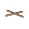 Kamipita Cross X Mini Type, 1.96 * 0.82inches, 2-Pack, Non-Stain Hair Clips, Hairpins (Faux leather Brown) view 2