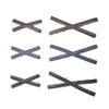 Kamipita Cross X Mini Type, 1.96 * 0.82inches, 2-Pack, Non-Stain Hair Clips, Hairpins (Faux leather Brown) view 4