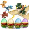 4 Pack Hatching Dinosaur Eggs for Kids Boys, Travel Toys Essentials for Toddlers Kids Dinosaur Eggs Surprise Birthday Gift Toys for Boys Aged 3 4 5 6 7 8 Year Old Easter Basket Stuffer Gift Girl view 1
