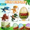4 Pack Hatching Dinosaur Eggs for Kids Boys, Travel Toys Essentials for Toddlers Kids Dinosaur Eggs Surprise Birthday Gift Toys for Boys Aged 3 4 5 6 7 8 Year Old Easter Basket Stuffer Gift Girl view 2
