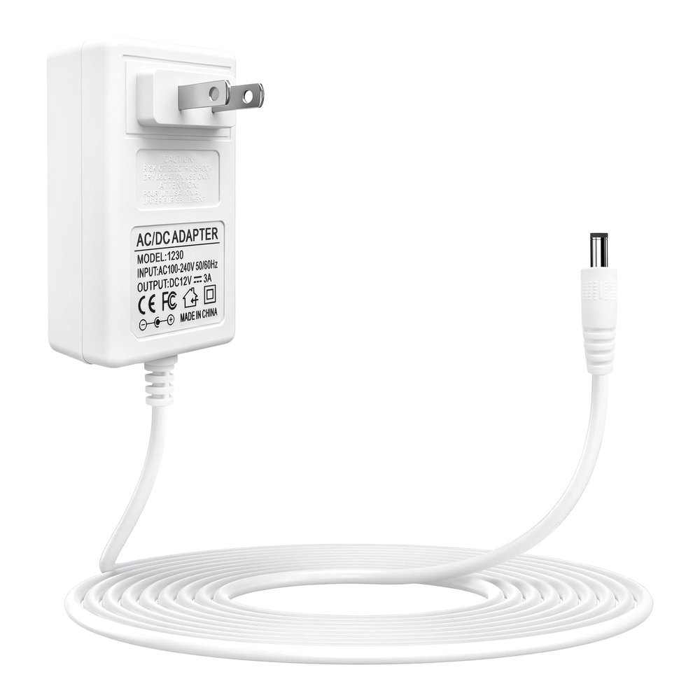 Ermorgen 10ft Power Cord for 4moms mamaRoo 4/2, 12V 3A Charger for RockaRoo Baby Swing, mamaRoo 2015 Infant Seat/Model 1037, 1026, 4M-005 3m Charging Cable, AC Adapter