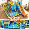 AKEYDIY Inflatable Bounce House, 15-in-1 Big Water Slide Backyard for Kids 312, Outdoor/Indoor Jumping Castle with with Jumping Area, Long Slide, Tunnel, Climbing Wall&Ball Pit view 3