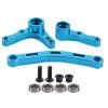 Oyhhalginate RC Steering Servo Saver Complete Set, Aluminum Alloy RC Steering Assembly for 1/10 Remote Control Car, Easy Installation with All Mounting Hardware Included (Blue) view 1