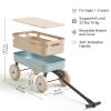 Kidpop Kids First Pull-Along Wagon with Removable Cover and Basket for Storage, 4-in-1 Push Pull Toy Cart for Toddlers, Lightweight (5.5 lbs), 1st Birthday Gift (Blue) view 2