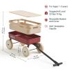 Kidpop Kids First Pull-Along Wagon with Removable Cover and Basket for Storage, 4-in-1 Push Pull Toy Cart for Toddlers, Lightweight (5.5 lbs), 1st Birthday Gift (Red) view 2