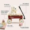 Kidpop Kids First Pull-Along Wagon with Removable Cover and Basket for Storage, 4-in-1 Push Pull Toy Cart for Toddlers, Lightweight (5.5 lbs), 1st Birthday Gift (Red) view 3