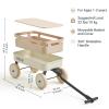 Kidpop Kids First Pull-Along Wagon with Removable Cover and Basket for Storage, 4-in-1 Push Pull Toy Cart for Toddlers, Lightweight (5.5 lbs), 1st Birthday Gift (White) view 2