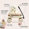 Kidpop Kids First Pull-Along Wagon with Removable Cover and Basket for Storage, 4-in-1 Push Pull Toy Cart for Toddlers, Lightweight (5.5 lbs), 1st Birthday Gift (White) view 3