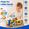 Musical Train Activity Cube for Toddlers 1-3, 6-in-1 Busy Board Baby Toys view 4