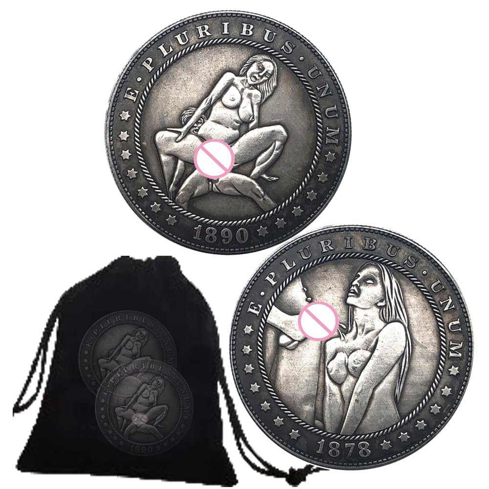 Couple Sport Challenge Coins Party Game Role Playing Props Hobo Nickel Commemorative Prayer Token Gifts for Men, Collectors, Historians, and Enthusiasts (2pcs)