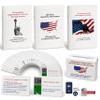 blinvcra Upgrade US Citizenship Flash Cards 2026, New Version with Audio, N-400 Vocabulary Definition, Reading & Writing Test, 128 Q&A, Souvenir Pin, English & Spanish Portable Study Guide view 1