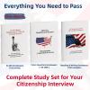 blinvcra Upgrade US Citizenship Flash Cards 2026, New Version with Audio, N-400 Vocabulary Definition, Reading & Writing Test, 128 Q&A, Souvenir Pin, English & Spanish Portable Study Guide view 2