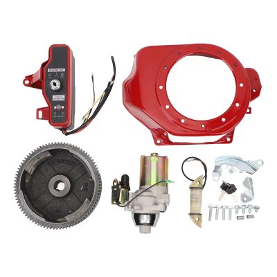 Electric Start Kit, Starter Motor Flywheel Cover for GX160 GX200 5.5HP 6.5HP 4 Stroke Engines - Smooth Quick Start, Complete Ignition Kit, Easy Upgrade