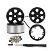 12PCS 0.7 Inch RC Tires and Wheels Set, 1/30 Scale Metal Beadlock Rims with 2 Types of Crawler Tires (Rock & All-Terrain) for Axial SCX30 Upgrade, 3614mm (Black) view 3