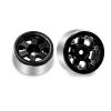 12PCS 0.7 Inch RC Tires and Wheels Set, 1/30 Scale Metal Beadlock Rims with 2 Types of Crawler Tires (Rock & All-Terrain) for Axial SCX30 Upgrade, 3614mm (Black) view 4