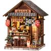 ISSEVE Book Nook Kit, Japanese Dollhouse Booknooks Kit Bookshelf Decoration view 1