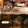 ISSEVE Book Nook Kit, Japanese Dollhouse Booknooks Kit Bookshelf Decoration view 4
