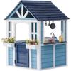 ROBUD Outdoor Playhouse, Wooden Play House for Kids Outdoor with Snack Bar, Flowerpot Holders, Sink, Stove, Cookware, Outdoor playset for Kids Ages 3+ view 1