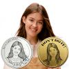 1ps Custom Photo Decision Coin, Double-Sided Laser Engraved- Personalized Line Art Conversion- Yes or No Fun Large Coin, Two Styles Available- Party Supply, Party Props view 1
