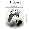 1ps Custom Photo Decision Coin, Double-Sided Laser Engraved- Personalized Line Art Conversion- Yes or No Fun Large Coin, Two Styles Available- Party Supply, Party Props view 2