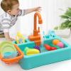 Kitchen Toy Sink Dishwasher Playing with Running Water Dish Wash Playhouse Role-Playing Kitchen Sink view 2