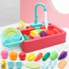 Kitchen Toy Sink Dishwasher Playing with Running Water Dish Wash Playhouse Role-Playing Kitchen Sink view 4