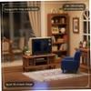 1:12 Scale Mini Retro TV Toy for Dollhouse 720P HD 2.4 Inch Miniature Furniture & Accessories with 8GB Storage USB Playback (Yellow) view 2