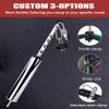 Semi Truck 24" Swivel Pogo Stick,Pogo Stick for Air Brake Line & Electric Power Cord Holder,Heavy Duty Stainless Steel Pogo Stick with 3 & 1 Hole Clamp,Chrome view 2