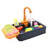 Kitchen Toy Sink Dishwasher Playing with Running Water Dish Wash Playhouse Role-Playing Kitchen Sink view 1